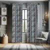 Ambesonne Bohemian Curtains, Hexagons Floral Botany Art in Cold Colors Ocean and Nature Tones, Window Treatments 2 Panel Set for Living Room Bedroom, Pair of – 28″ x 95″, Teal Green and Sea Blue(Blue Black)