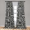 Ambesonne Bohemian Curtains, Hexagons Floral Botany Art in Cold Colors Ocean and Nature Tones, Window Treatments 2 Panel Set for Living Room Bedroom, Pair of – 28″ x 95″, Teal Green and Sea Blue(Charcoal Grey Pale Sepia)