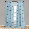 Ambesonne Bohemian Curtains, Hexagons Floral Botany Art in Cold Colors Ocean and Nature Tones, Window Treatments 2 Panel Set for Living Room Bedroom, Pair of – 28″ x 95″, Teal Green and Sea Blue(Blue Navy)