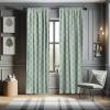 Ambesonne Bohemian Curtains, Hexagons Floral Botany Art in Cold Colors Ocean and Nature Tones, Window Treatments 2 Panel Set for Living Room Bedroom, Pair of – 28″ x 95″, Teal Green and Sea Blue(Teal Red)