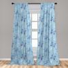 Ambesonne Bohemian Curtains, Hexagons Floral Botany Art in Cold Colors Ocean and Nature Tones, Window Treatments 2 Panel Set for Living Room Bedroom, Pair of – 28″ x 95″, Teal Green and Sea Blue(White Blue)