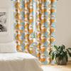 Ambesonne Bohemian Curtains, Hexagons Floral Botany Art in Cold Colors Ocean and Nature Tones, Window Treatments 2 Panel Set for Living Room Bedroom, Pair of – 28″ x 95″, Teal Green and Sea Blue(Blue Orange)