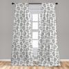 Ambesonne Bohemian Curtains, Hexagons Floral Botany Art in Cold Colors Ocean and Nature Tones, Window Treatments 2 Panel Set for Living Room Bedroom, Pair of – 28″ x 95″, Teal Green and Sea Blue(Black and White)