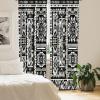 Ambesonne Bohemian Curtains, Hexagons Floral Botany Art in Cold Colors Ocean and Nature Tones, Window Treatments 2 Panel Set for Living Room Bedroom, Pair of – 28″ x 95″, Teal Green and Sea Blue(Charcoal Grey Pale Sepia)