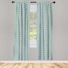 Ambesonne Bohemian Curtains, Modern Ethnic Themed Ornaments with Southwestern Inspirations, Window Treatments 2 Panel Set for Living Room Bedroom, Pair of – 28″ x 84″, Petrol Blue Paprika and Ivory(Jade White)