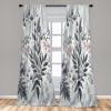 Ambesonne Bohemian Curtains, Modern Ethnic Themed Ornaments with Southwestern Inspirations, Window Treatments 2 Panel Set for Living Room Bedroom, Pair of – 28″ x 84″, Petrol Blue Paprika and Ivory(Grey Pink Slate Blue Rose)