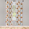 Ambesonne Bohemian Curtains, Modern Ethnic Themed Ornaments with Southwestern Inspirations, Window Treatments 2 Panel Set for Living Room Bedroom, Pair of – 28″ x 84″, Petrol Blue Paprika and Ivory(Orange)