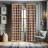 Ambesonne Bohemian Curtains, Modern Ethnic Themed Ornaments with Southwestern Inspirations, Window Treatments 2 Panel Set for Living Room Bedroom, Pair of – 28″ x 84″, Petrol Blue Paprika and Ivory(Rainbow Colors)