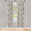 Ambesonne Bohemian Curtains, Modern Ethnic Themed Ornaments with Southwestern Inspirations, Window Treatments 2 Panel Set for Living Room Bedroom, Pair of – 28″ x 84″, Petrol Blue Paprika and Ivory(Grey Brown)