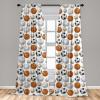 Ambesonne Bohemian Curtains, Modern Ethnic Themed Ornaments with Southwestern Inspirations, Window Treatments 2 Panel Set for Living Room Bedroom, Pair of – 28″ x 84″, Petrol Blue Paprika and Ivory(Orange)