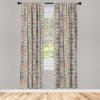 Ambesonne Bohemian Curtains, Modern Ethnic Themed Ornaments with Southwestern Inspirations, Window Treatments 2 Panel Set for Living Room Bedroom, Pair of – 28″ x 84″, Petrol Blue Paprika and Ivory(Beige)