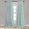 Ambesonne Bohemian Curtains, Modern Ethnic Themed Ornaments with Southwestern Inspirations, Window Treatments 2 Panel Set for Living Room Bedroom, Pair of – 28″ x 84″, Petrol Blue Paprika and Ivory(Jade White)