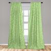 Ambesonne Bohemian Curtains, Modern Ethnic Themed Ornaments with Southwestern Inspirations, Window Treatments 2 Panel Set for Living Room Bedroom, Pair of – 28″ x 84″, Petrol Blue Paprika and Ivory(Green Fern)