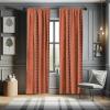 Ambesonne Bohemian Curtains, Modern Ethnic Themed Ornaments with Southwestern Inspirations, Window Treatments 2 Panel Set for Living Room Bedroom, Pair of – 28″ x 84″, Petrol Blue Paprika and Ivory(White Orange)