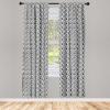 Ambesonne Bohemian Curtains, Modern Ethnic Themed Ornaments with Southwestern Inspirations, Window Treatments 2 Panel Set for Living Room Bedroom, Pair of – 28″ x 84″, Petrol Blue Paprika and Ivory(White and Black)