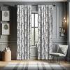 Ambesonne Bohemian Curtains, Modern Ethnic Themed Ornaments with Southwestern Inspirations, Window Treatments 2 Panel Set for Living Room Bedroom, Pair of – 28″ x 84″, Petrol Blue Paprika and Ivory(Grey White)