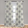 Ambesonne Bohemian Curtains, Modern Ethnic Themed Ornaments with Southwestern Inspirations, Window Treatments 2 Panel Set for Living Room Bedroom, Pair of – 28″ x 84″, Petrol Blue Paprika and Ivory(Grey Yellow)