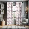 Ambesonne Bohemian Curtains, Modern Ethnic Themed Ornaments with Southwestern Inspirations, Window Treatments 2 Panel Set for Living Room Bedroom, Pair of – 28″ x 84″, Petrol Blue Paprika and Ivory(Seafoam Pink)