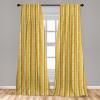 Ambesonne Bohemian Curtains, Modern Ethnic Themed Ornaments with Southwestern Inspirations, Window Treatments 2 Panel Set for Living Room Bedroom, Pair of – 28″ x 84″, Petrol Blue Paprika and Ivory(Yellow)