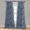 Ambesonne Bohemian Curtains, Modern Ethnic Themed Ornaments with Southwestern Inspirations, Window Treatments 2 Panel Set for Living Room Bedroom, Pair of – 28″ x 84″, Petrol Blue Paprika and Ivory(Taupe Blue)