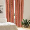 Ambesonne Bohemian Curtains, Modern Ethnic Themed Ornaments with Southwestern Inspirations, Window Treatments 2 Panel Set for Living Room Bedroom, Pair of – 28″ x 84″, Petrol Blue Paprika and Ivory(White Orange)