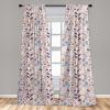 Ambesonne Bohemian Curtains, Modern Ethnic Themed Ornaments with Southwestern Inspirations, Window Treatments 2 Panel Set for Living Room Bedroom, Pair of – 28″ x 84″, Petrol Blue Paprika and Ivory(Eggshell Maroon)