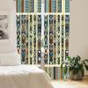 Ambesonne Bohemian Curtains, Modern Ethnic Themed Ornaments with Southwestern Inspirations, Window Treatments 2 Panel Set for Living Room Bedroom, Pair of – 28″ x 84″, Petrol Blue Paprika and Ivory(Petrol Blue Paprika and Ivory)