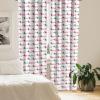 Ambesonne Bohemian Curtains, Modern Ethnic Themed Ornaments with Southwestern Inspirations, Window Treatments 2 Panel Set for Living Room Bedroom, Pair of – 28″ x 84″, Petrol Blue Paprika and Ivory(Seafoam Pink)