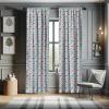 Ambesonne Bohemian Curtains, Modern Ethnic Themed Ornaments with Southwestern Inspirations, Window Treatments 2 Panel Set for Living Room Bedroom, Pair of – 28″ x 84″, Petrol Blue Paprika and Ivory(White Coral)