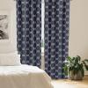 Ambesonne Bohemian Curtains, Modern Ethnic Themed Ornaments with Southwestern Inspirations, Window Treatments 2 Panel Set for Living Room Bedroom, Pair of – 28″ x 84″, Petrol Blue Paprika and Ivory(Blue Cream)