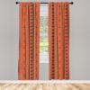 Ambesonne Bohemian Curtains, Modern Ethnic Themed Ornaments with Southwestern Inspirations, Window Treatments 2 Panel Set for Living Room Bedroom, Pair of – 28″ x 84″, Petrol Blue Paprika and Ivory(White Orange)