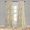 Ambesonne Bohemian Curtains, Modern Ethnic Themed Ornaments with Southwestern Inspirations, Window Treatments 2 Panel Set for Living Room Bedroom, Pair of – 28″ x 84″, Petrol Blue Paprika and Ivory(Mustard Orange Sage Green)