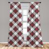 Ambesonne Bohemian Curtains, Modern Ethnic Themed Ornaments with Southwestern Inspirations, Window Treatments 2 Panel Set for Living Room Bedroom, Pair of – 28″ x 84″, Petrol Blue Paprika and Ivory(Coral Black)