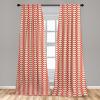 Ambesonne Bohemian Curtains, Modern Ethnic Themed Ornaments with Southwestern Inspirations, Window Treatments 2 Panel Set for Living Room Bedroom, Pair of – 28″ x 84″, Petrol Blue Paprika and Ivory(Red Yellow)