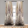 Ambesonne Bohemian Curtains, Modern Ethnic Themed Ornaments with Southwestern Inspirations, Window Treatments 2 Panel Set for Living Room Bedroom, Pair of – 28″ x 84″, Petrol Blue Paprika and Ivory(Pastel Brown and Mauve)