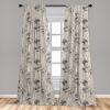 Ambesonne Bohemian Curtains, Modern Ethnic Themed Ornaments with Southwestern Inspirations, Window Treatments 2 Panel Set for Living Room Bedroom, Pair of – 28″ x 84″, Petrol Blue Paprika and Ivory(Grey Brown)