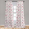 Ambesonne Bohemian Curtains, Modern Ethnic Themed Ornaments with Southwestern Inspirations, Window Treatments 2 Panel Set for Living Room Bedroom, Pair of – 28″ x 84″, Petrol Blue Paprika and Ivory(White Black)