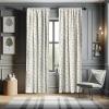 Ambesonne Bohemian Curtains, Modern Ethnic Themed Ornaments with Southwestern Inspirations, Window Treatments 2 Panel Set for Living Room Bedroom, Pair of – 28″ x 84″, Petrol Blue Paprika and Ivory(White Khaki)