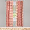 Ambesonne Bohemian Curtains, Modern Ethnic Themed Ornaments with Southwestern Inspirations, Window Treatments 2 Panel Set for Living Room Bedroom, Pair of – 28″ x 84″, Petrol Blue Paprika and Ivory(Red Yellow)