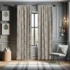 Ambesonne Bohemian Curtains, Modern Ethnic Themed Ornaments with Southwestern Inspirations, Window Treatments 2 Panel Set for Living Room Bedroom, Pair of – 28″ x 84″, Petrol Blue Paprika and Ivory(Beige)