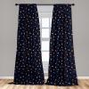 Ambesonne Bohemian Curtains, Modern Ethnic Themed Ornaments with Southwestern Inspirations, Window Treatments 2 Panel Set for Living Room Bedroom, Pair of – 28″ x 84″, Petrol Blue Paprika and Ivory(Dark Blue)