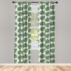 Ambesonne Bohemian Curtains, Retro Mid Century Inspired Abstract Patterns on Ivory Background, Window Treatments 2 Panel Set for Living Room Bedroom, Pair of – 28″ x 63″, Dark Orange and Reseda Green(White Green)