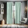 Ambesonne Bohemian Curtains, Retro Mid Century Inspired Abstract Patterns on Ivory Background, Window Treatments 2 Panel Set for Living Room Bedroom, Pair of – 28″ x 63″, Dark Orange and Reseda Green(Mint Green)