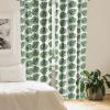 Ambesonne Bohemian Curtains, Retro Mid Century Inspired Abstract Patterns on Ivory Background, Window Treatments 2 Panel Set for Living Room Bedroom, Pair of – 28″ x 63″, Dark Orange and Reseda Green(White Green)