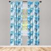 Ambesonne Bohemian Curtains, Retro Mid Century Inspired Abstract Patterns on Ivory Background, Window Treatments 2 Panel Set for Living Room Bedroom, Pair of – 28″ x 63″, Dark Orange and Reseda Green(Soft Blue Grey)