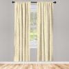 Ambesonne Bohemian Curtains, Retro Mid Century Inspired Abstract Patterns on Ivory Background, Window Treatments 2 Panel Set for Living Room Bedroom, Pair of – 28″ x 63″, Dark Orange and Reseda Green(White Brown)