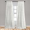 Ambesonne Bohemian Curtains, Retro Mid Century Inspired Abstract Patterns on Ivory Background, Window Treatments 2 Panel Set for Living Room Bedroom, Pair of – 28″ x 63″, Dark Orange and Reseda Green(Off White Multicolor)