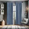 Ambesonne Bohemian Curtains, Retro Mid Century Inspired Abstract Patterns on Ivory Background, Window Treatments 2 Panel Set for Living Room Bedroom, Pair of – 28″ x 63″, Dark Orange and Reseda Green(Slate Blue)