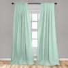 Ambesonne Bohemian Curtains, Retro Mid Century Inspired Abstract Patterns on Ivory Background, Window Treatments 2 Panel Set for Living Room Bedroom, Pair of – 28″ x 63″, Dark Orange and Reseda Green(Mint Green)