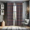 Ambesonne Bohemian Curtains, Retro Mid Century Inspired Abstract Patterns on Ivory Background, Window Treatments 2 Panel Set for Living Room Bedroom, Pair of – 28″ x 63″, Dark Orange and Reseda Green(Teal Plum)